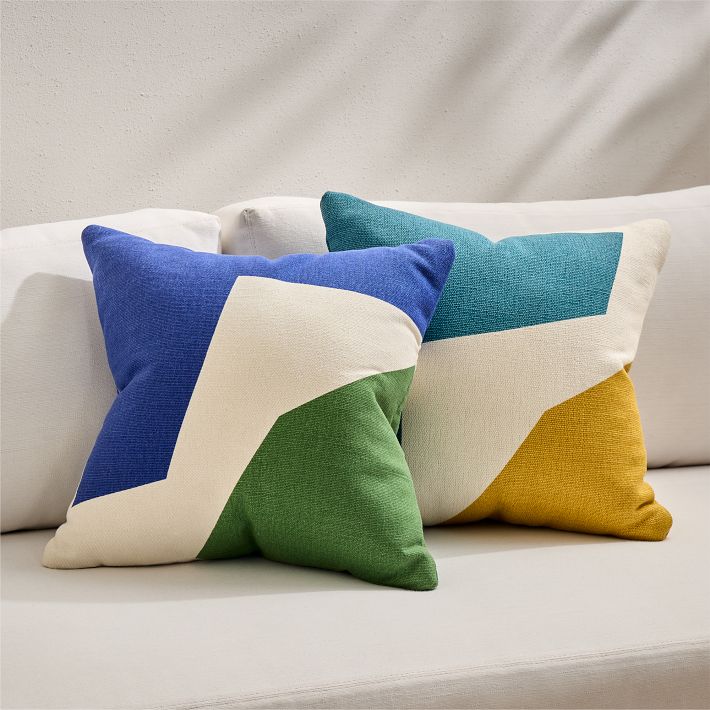 Color sales block pillow