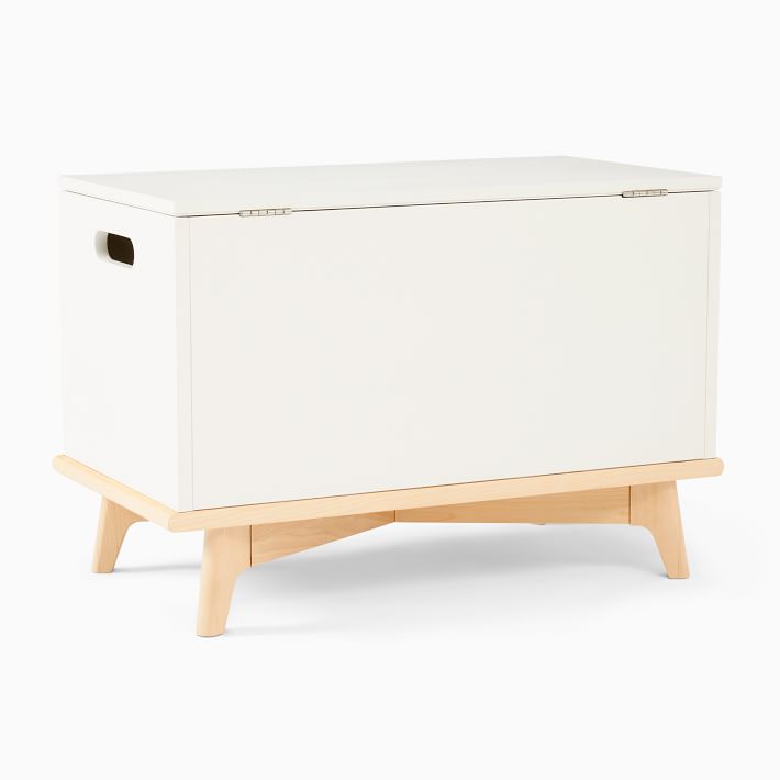 Pottery barn toy chest 2024 white