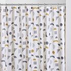 Mid Century Geo Shower Curtain –