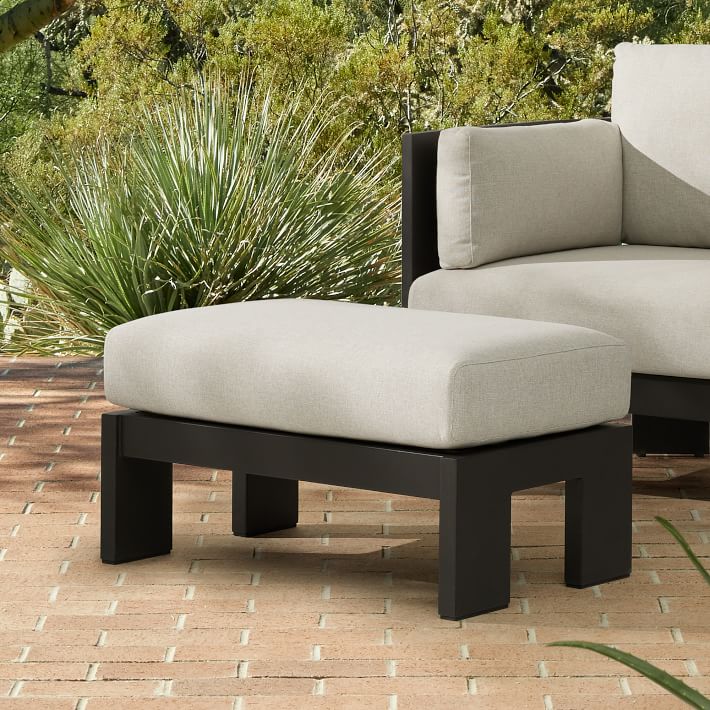 Caldera Aluminum Outdoor Ottoman | West Elm