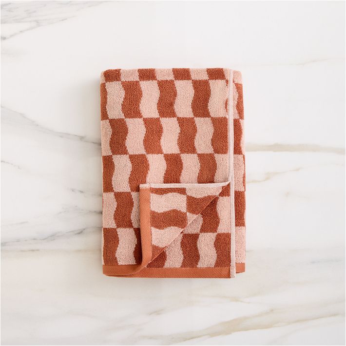 Wavy Blocks Towel (Copper)