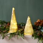 Light-Up Gold Mercury Trees