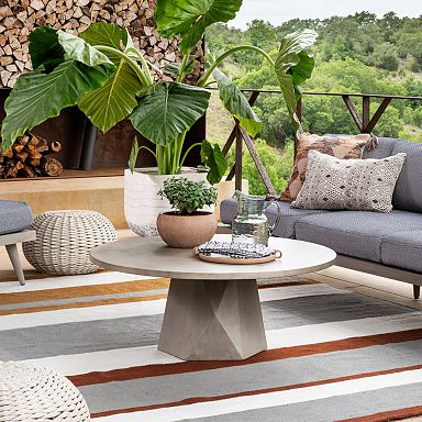 West elm deals concrete coffee table