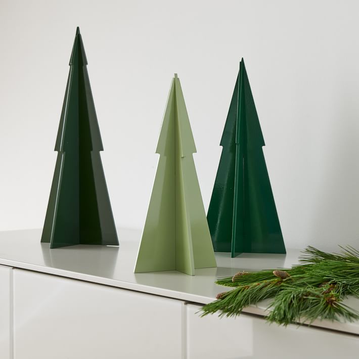 Decorative Lacquer Trees (Set of 3) - Green