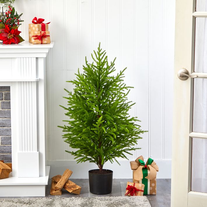 Faux Potted Norfolk Island Pine Tree