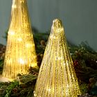 Light-Up Gold Mercury Trees