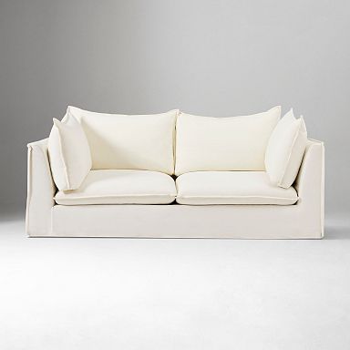 West elm down store filled sofa