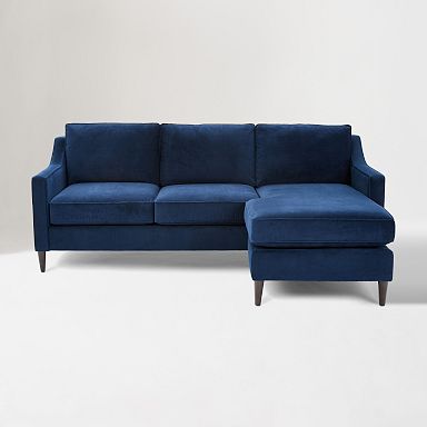 West elm outlet velvet sectional