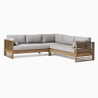 Santa Fe Slatted Outdoor 3-Piece L-Shaped Sectional (93&quot;)