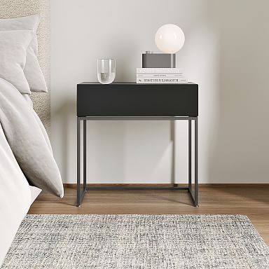 West elm black on sale metal nightstand