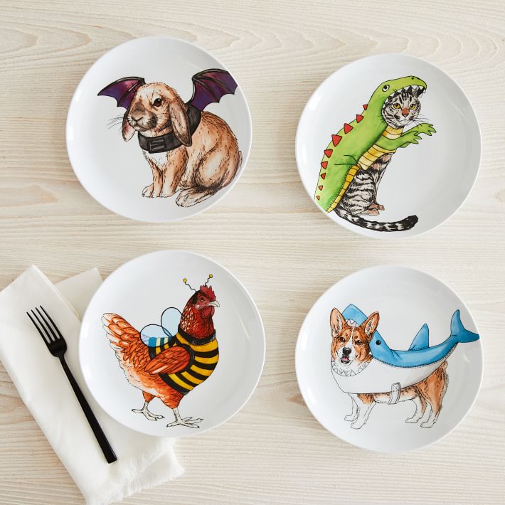 Dapper Animal Halloween Costume Plates West Elm