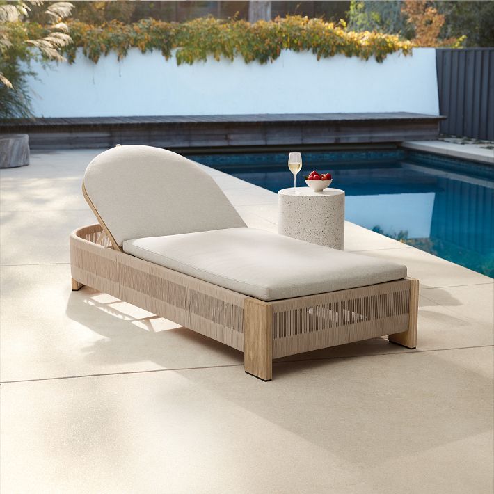 Porto Outdoor Chaise Lounge West Elm