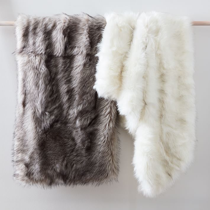 Open Box: Faux Fur Brushed Tips Throw