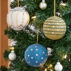 Tonal Felt Ball Ornaments - Cool (Set of 3)