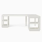 Parsons L-Shaped Desk &amp; Open Storage Shelves Set