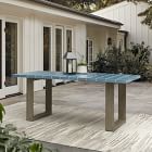 Glazed Ceramic Outdoor Dining Table - Wood