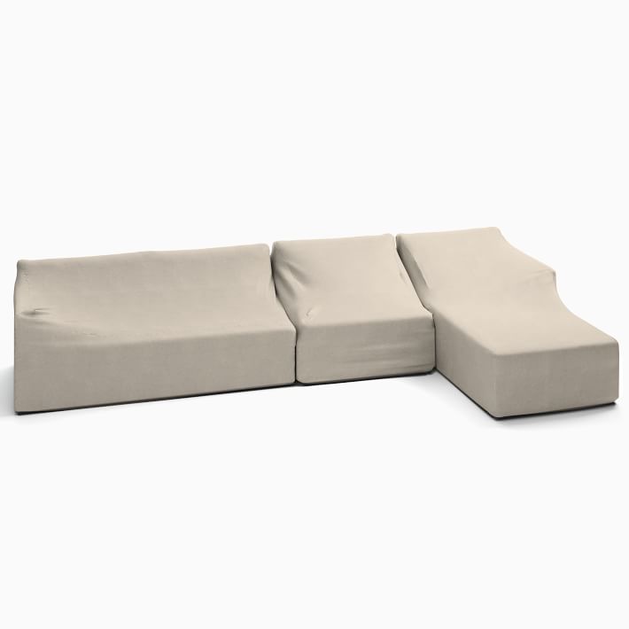 Coastal Outdoor 3-Piece Chaise Sectional Protective Cover