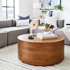 Volume Round Drum Coffee Table (36&quot;&ndash;44&quot;) - Wood