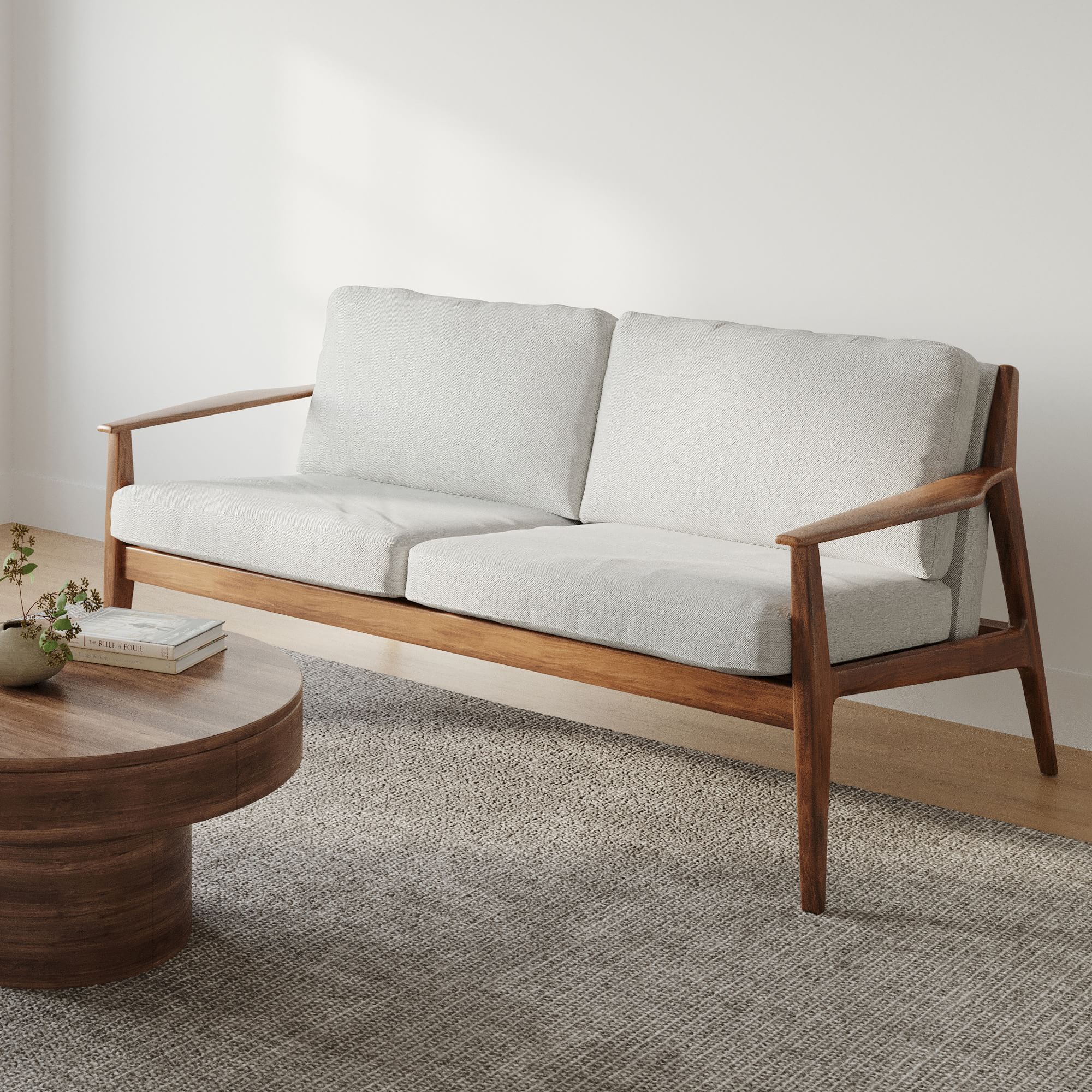 Mid-Century Show Wood Sofa (66")
