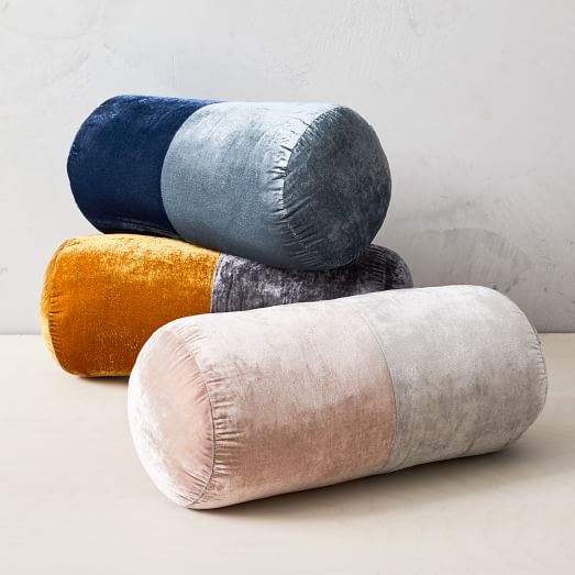 Lush Velvet Bolster Pillow West Elm