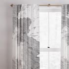 Cotton Canvas Etched Cloud Curtains (Set of 2) - Black