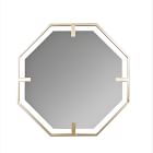 Octagon Floating Metal Frame Wall Mirror