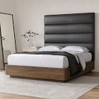 Panel Tufted Wall Mounted Headboard - Leather