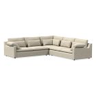 Harmony Swoop Arm 3-Piece L-Shaped Sectional (119&quot;)