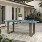 Glazed Ceramic Outdoor Dining Table - Wood