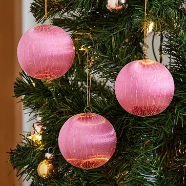 Satin christmas ornaments best sale