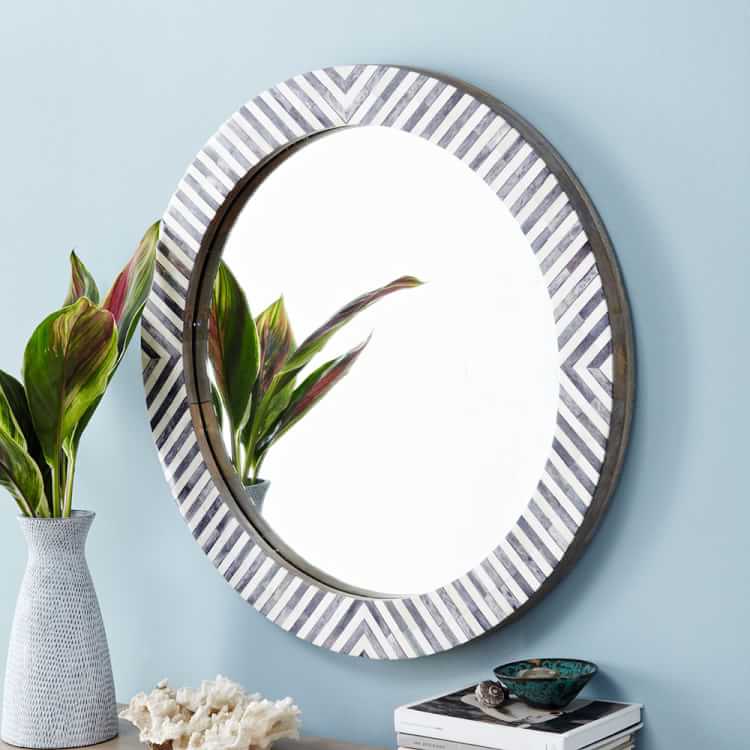 Overlapping Diamonds Metal Wall Mirror 54"W x 36"H West Elm