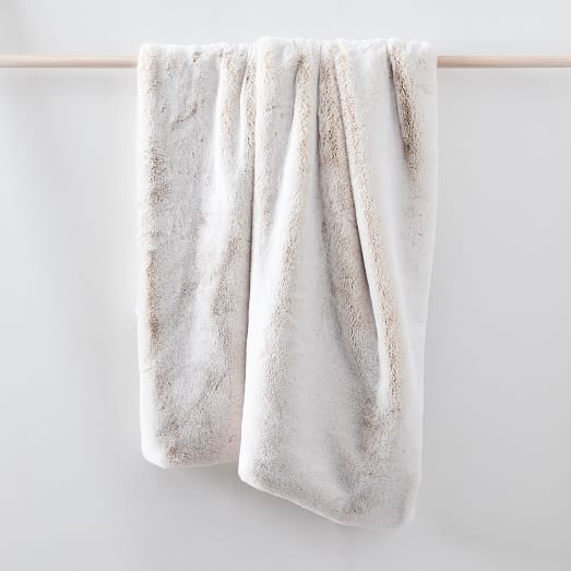 West elm faux fur throw hot sale