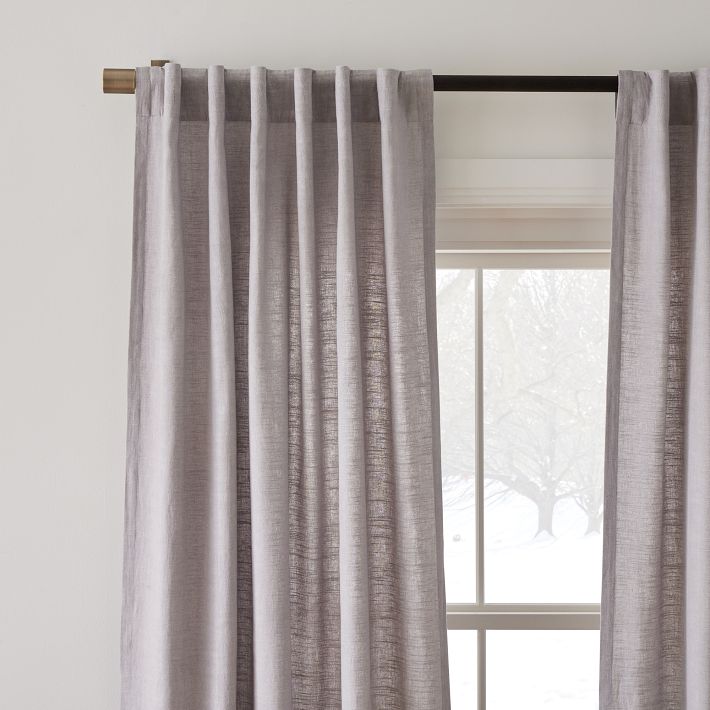 Textured Luxe Stripe Linen Curtain