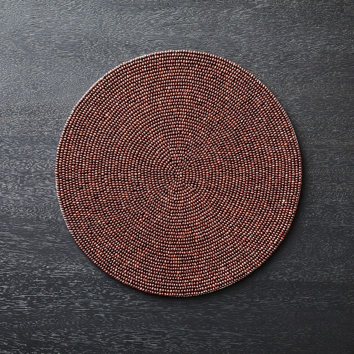 Wood Beaded Linens Placemats West Elm