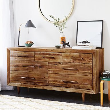 West elm store reclaimed wood nightstand