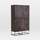 Carved Mango Wood Tall Cabinet (47&quot;)
