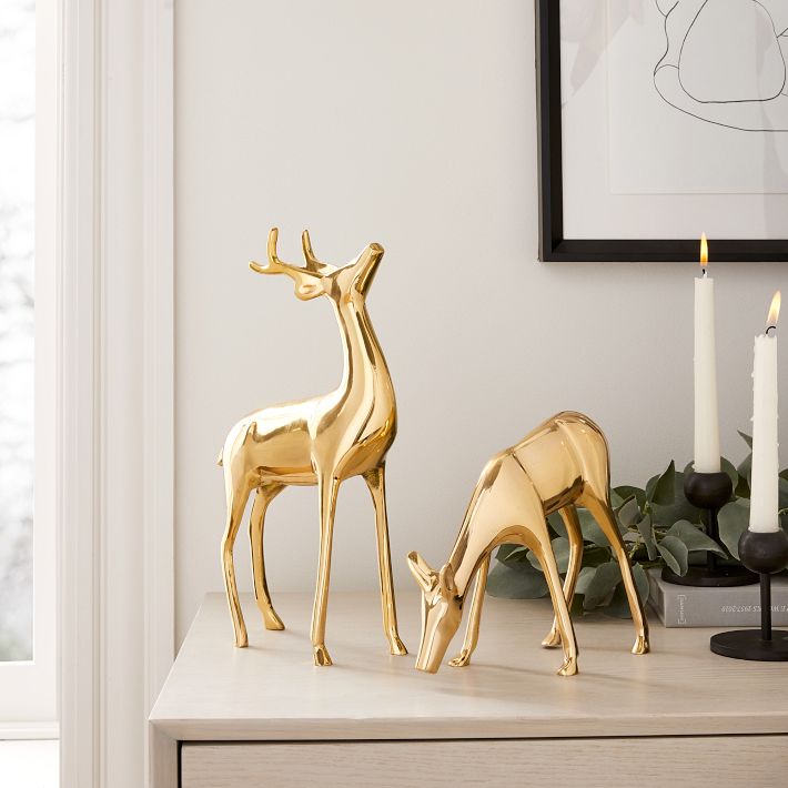 Metal Reindeer Objects Brass West Elm