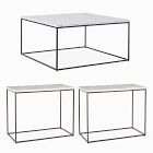 Streamline Square Coffee Table &amp; 2 Side Tables Set - Marble