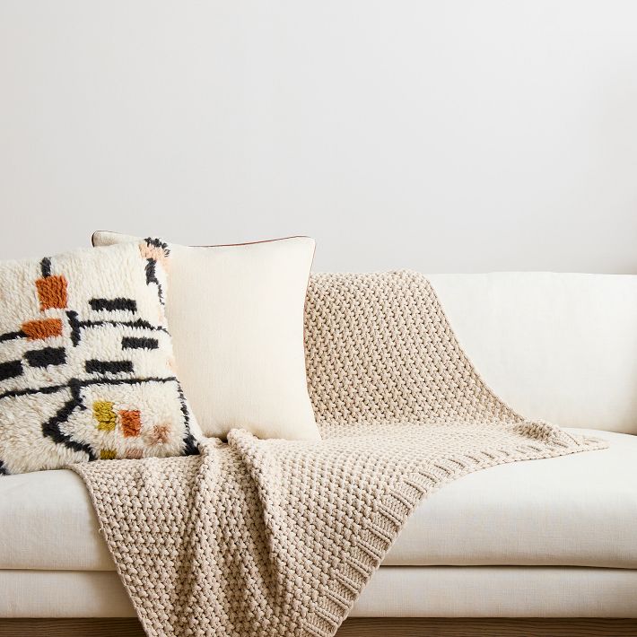 Chunky Cotton Knit Throw West Elm