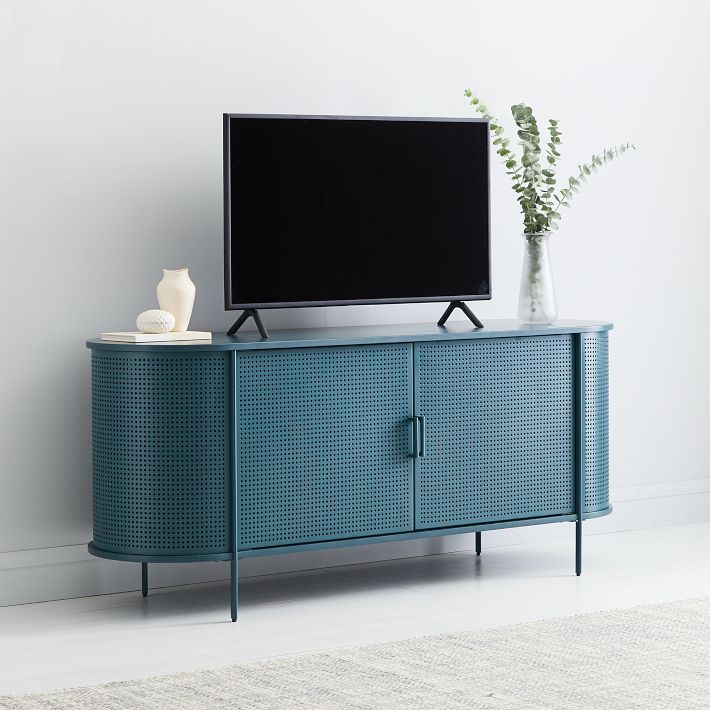 Perforated Metal Media Console (67&quot;)