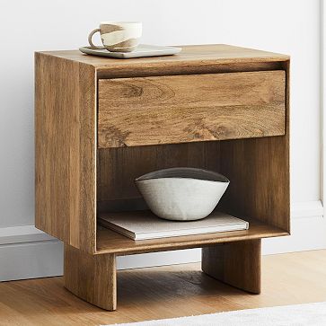 West elm store wood nightstand