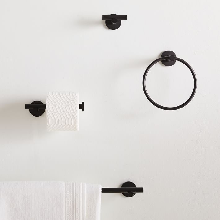 Modern Overhang Bathroom Hardware &ndash; Dark Bronze