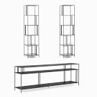 Profile 72&quot; Media Console &amp; 2 Bookcases Set