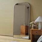 Streamline Wood Arch Floor Mirror