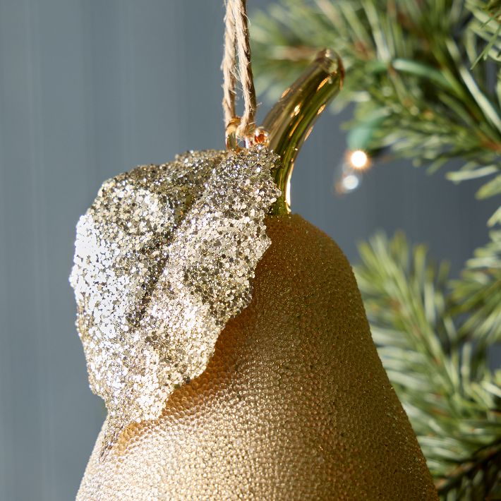 Glass Pear Ornament | West Elm