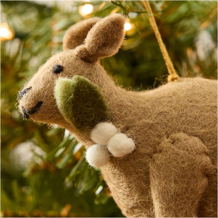 Baby's First Holiday Felt Kangaroo Ornament