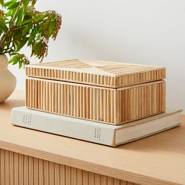 Pieced Pencil Reed Box | West Elm