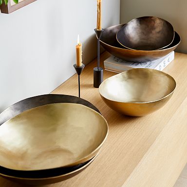 Open Box: Antiqued Metal Decorative Bowl