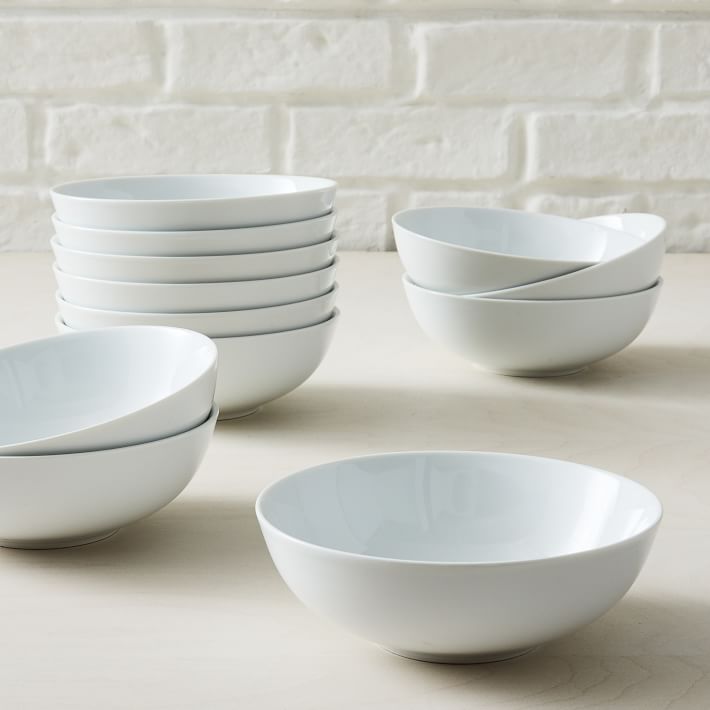 White Porcelain Bowls - Party Set of 12