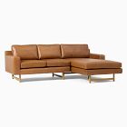 Eddy Leather 2-Piece Chaise Sectional (92&quot;)